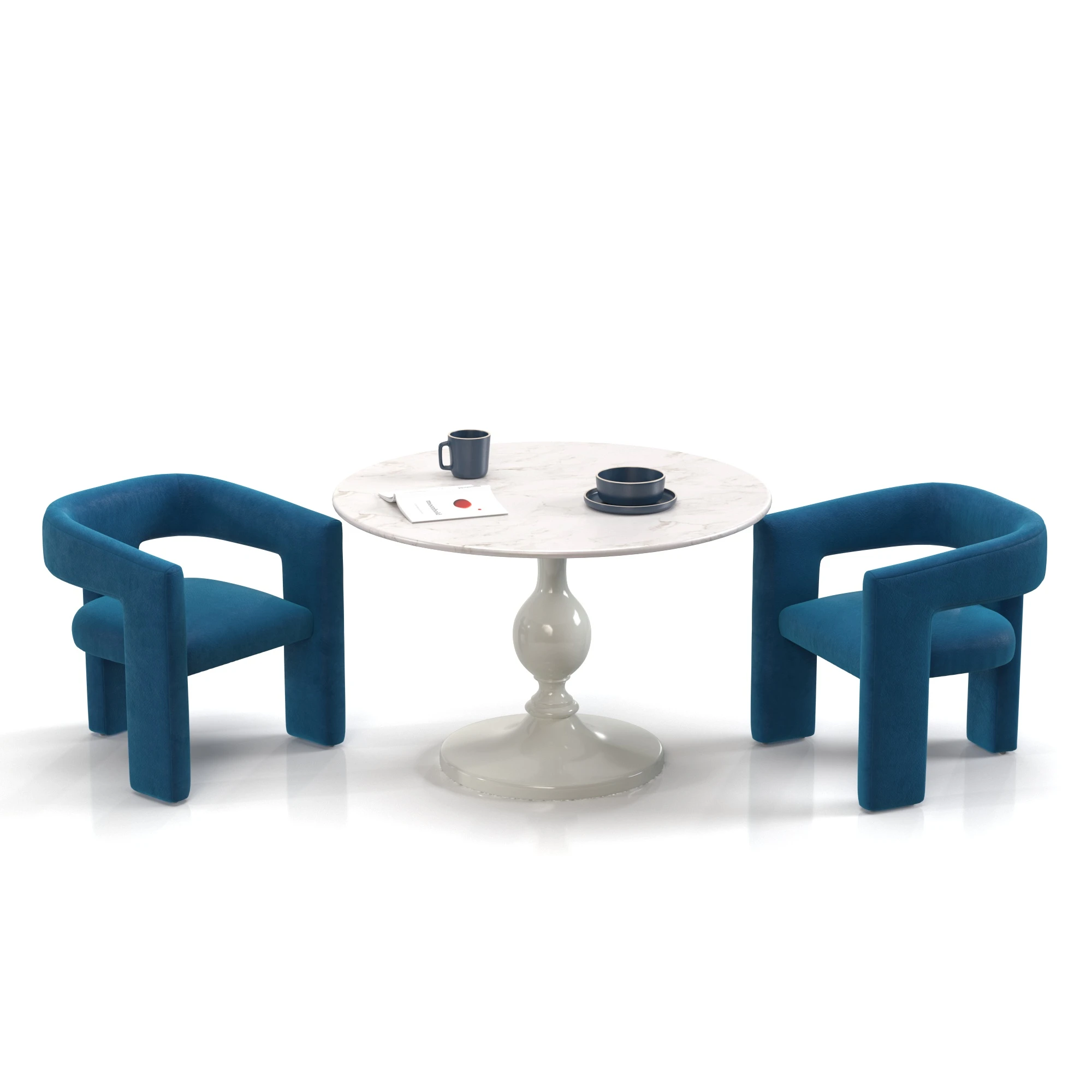 Dining Set 12 3D Model_01